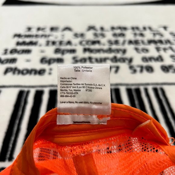 Cancun Mexico Logo Bright Neon Orange Trucker Beach Hat - Picture 8 of 8